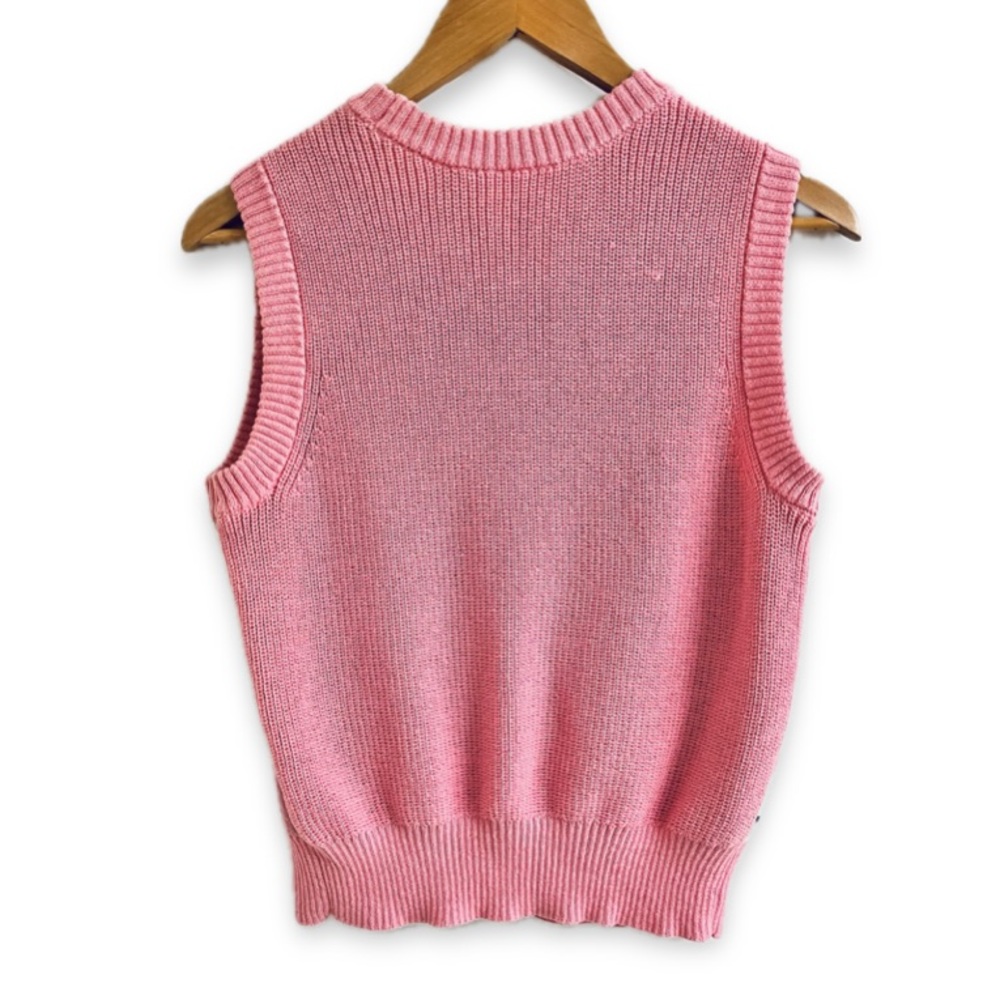 Hello Kitty Sweater Vest Kawaii Y2K Cute Girly Checkered Pink - Picture 6 of 8